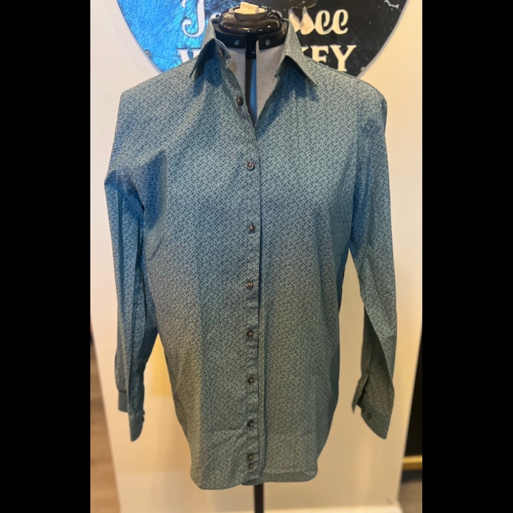 jf j.ferrar Blue Casual Button Down Shirt